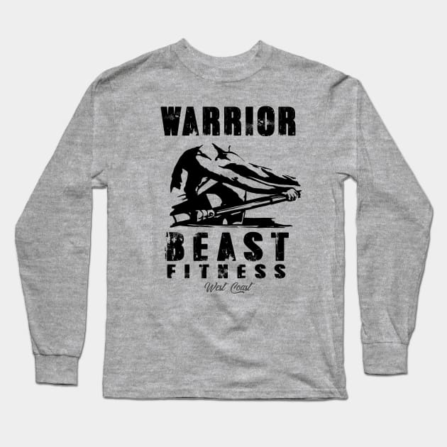 Row Warrior Beast Fitness Long Sleeve T-Shirt by Minds Edge Art